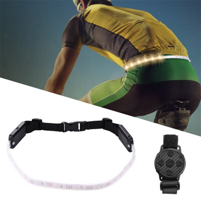 

18 LEDs Night Running strip Flashlight Warning Lights belt strap Outdoor Sport Running Lights USB Charge Chest Lamp Light Torch
