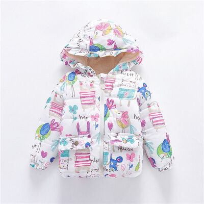 

Autumn Winter Baby Girls Jackets Infant Outerwear Cotton Hooded Coats For Baby Jacket Baby Coat Newborn Baby Girls Clothes