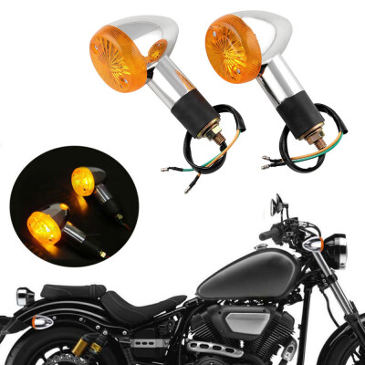 

2pcs Motorcycle Turn Signal Marker Light Indicators Blinkers Yellow 12V 3000K