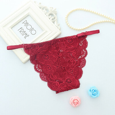 

Women Free Size Cotton Lace Thong G-string Lace Sexy Underwear Womens Panties Low Waist string Lingerie Intimates Thongs