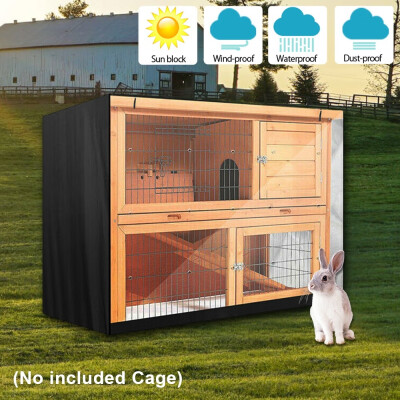 

Waterproof Large Double Rabbit Hutch Cover Guinea Pig Deluxe Pet Covers Wind Proof Pet Kennel Protector PVC