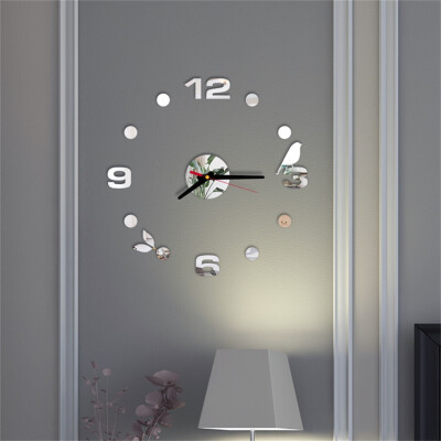 

Gobestart 3D DIY Roman Numbers Acrylic Mirror Wall Sticker Clock Home Decor Mural Decals