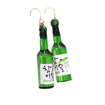 

Female Cute Necessaries Earrings Japan Korean Earrings South Vimtage Necessaries Bottle Exaggerated Creative