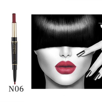 

8 Color Double-end Lip Makeup Lipstick Pencil Waterproof Long Lasting Tint Red Lip Stick Beauty Matte Liner Pen Lipstick