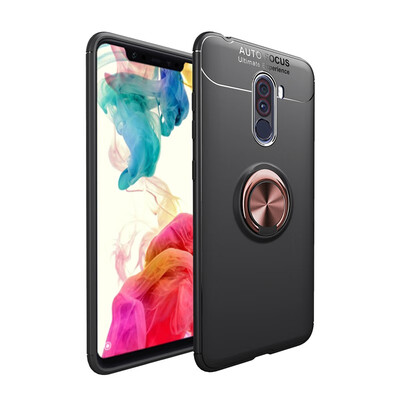 

Goowiiz Phone Case For Xiaomi Mi Poco F1PocoPhone F18 Lite6Mix 2 Luxury Metal Ring Magnetic Bracket TPU Shockproof Cooling