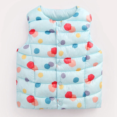 

Kids Winter Vest Children Girls Floral Pattern Jacket Winter Baby Boys Warm Outerwear Coats Children Outfits