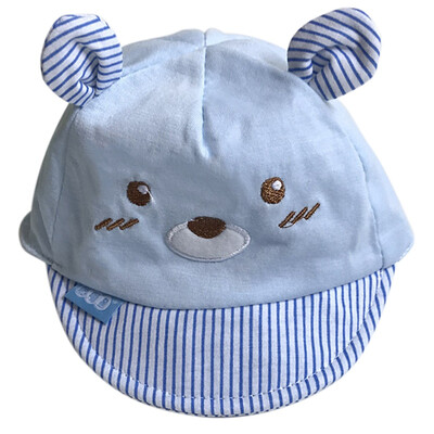 

Baby Girl Cap Newborn Sun Hats Ear Bear Partern Kids Baseball Caps Boy Infant Sunscreen Accessories