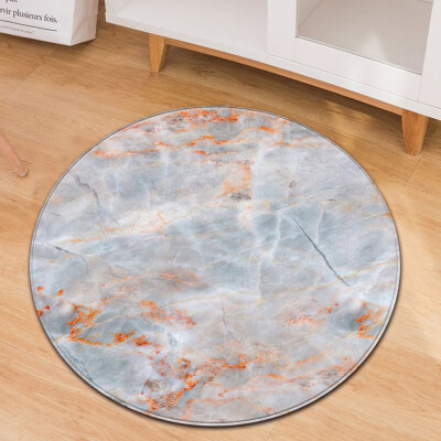 

Toponeto Fashion Marble Pattern Round Flannel Bathroom Kitchen Carpet 60cm