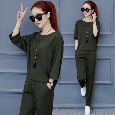 

Autumn Tracksuit Long Sleeve Harajuku Sweatshirts Casual Set Women Clothing 2 Piece Set TopsPants Sporting Suit Female