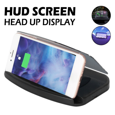 

Car 65 Inch Car Mobile Phone Holder Projector Auto Safety GPS Navigation HUD Display Holder with Wireless Charger