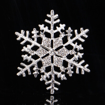 

Snowflake Crystal Flower Brooch Pins For Women Girls Wedding Party Gifts
