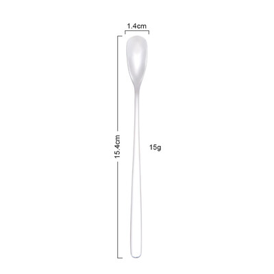 

Vogue 1Pcs Stainless Steel Long Tea Spoons Ice Cream Cocktail Teaspoons Coffee Soup Scoop