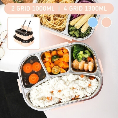 

1000ml1300ml Portable Stainless Steel Bento Box Kitchen Leak-Proof Lunch Box Picnic Office School Food Container