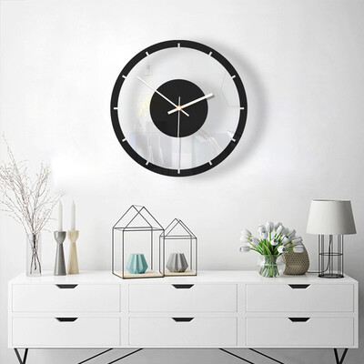 

Gobestart Nordic Style Wall Clock Silent Transparent Acrylic Clock Home Living Room