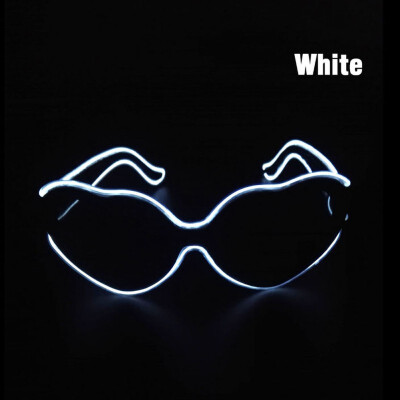 

Fashion Party Dance LED Light Glasses Heart-shaped EL Light Glasses