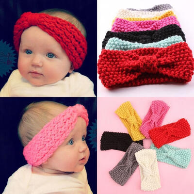 

Fashion Infant Kid Baby Turban Ears Crochet Headband Knitted Hairband Headwrap