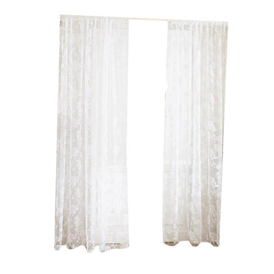 

Floral Embroidered Sheer Curtains Living Roomph Bedroom Crinkled Window Drapes Blinds Treatments