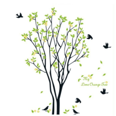 

Lemon Twig Bird Removable Children Room Bedroom Creative Diy Self-Adhesive Wall Sticker