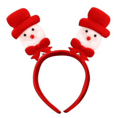 

Christmas Headband With Cartoon Deer Santa EIlk Pattern For Christmas Decoration Props And Christmas Party Decoration Supplies