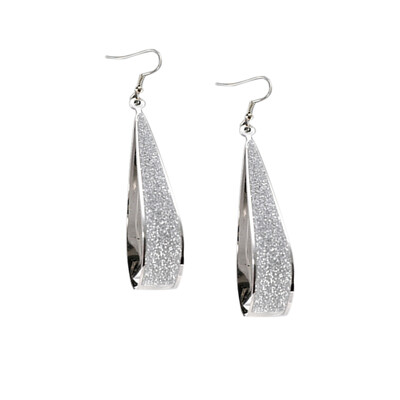 

Personality Scrub Drop Earrings Alloy Plating Shine Pendant Stud Earrings
