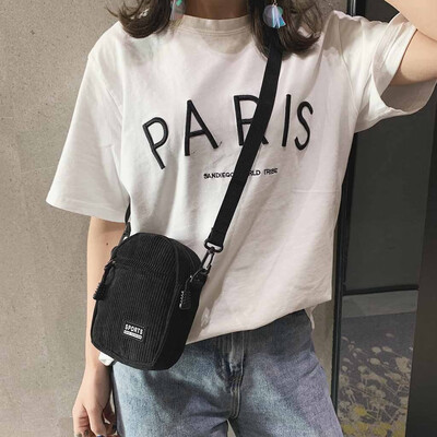 

Tailored Women Simple Canvas Bag Corduroy Square Bag Fashion Shoulder Messenger Package