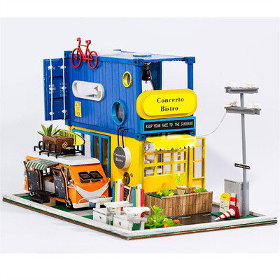 

YIWULAHello Summer DIY Miniature Dollhouse Kit Time Apartment DIY Dollhouse Kit