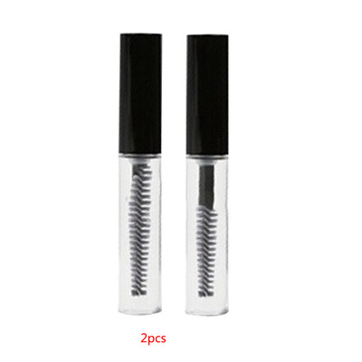 

2pcs PETG Empty Plastic Bottle Round Mascara Cosmetic Container Tube Brush Makeup Supplies