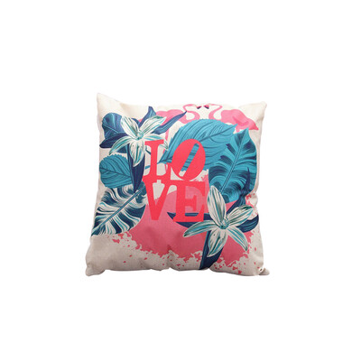 

Linen Flamingo Cushion Cover for Couch Car Waist Pillow Cushion Home Decorative Pillowcase