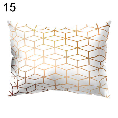 

Marble Grain Geometric Print Pillow Case Sofa Waist Throw Cushion Cover Decor