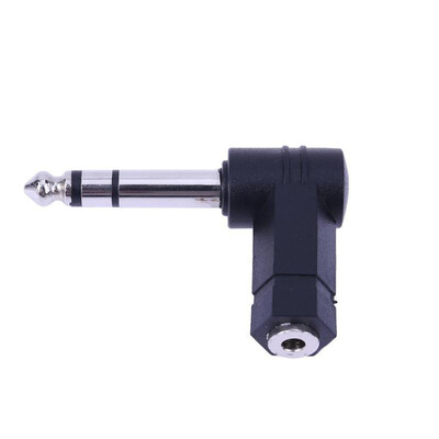 

90 Degrees 635mm Male to 35mm Female Stereo Adapter Plug Headphone Amplifier Adapter Terminals Audio Converter