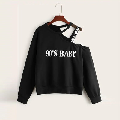 

Tailored Fashion Women Casual Loose Long Sleeve Letter Print Sweatshirt Tops