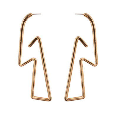 

Creative Abstract Art Metal Hollow Geometric Irregular Earrings for Women Unique Figure Dangle Earrings Ear Jewelry