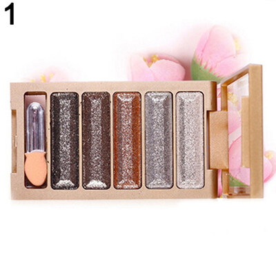 

5 Colors Eyeshadow Palette Super Flash Diamond Eye Shadow Cosmetic with Brush