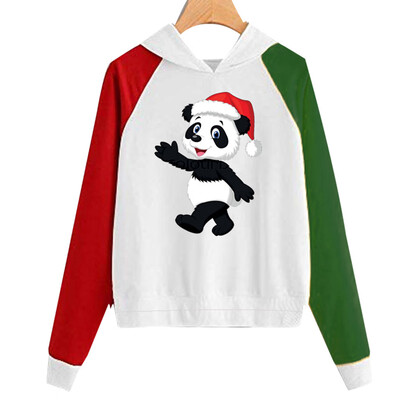 

Tailored Women Christmas Print Hooded Long Sleeves Sweatshirt Hooded Pullover Tops Shirt