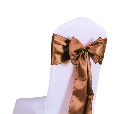 

25PCS Satin Chair Sashes Bows Chairs Cover Ribbons For Wedding Birthday Party Decorations