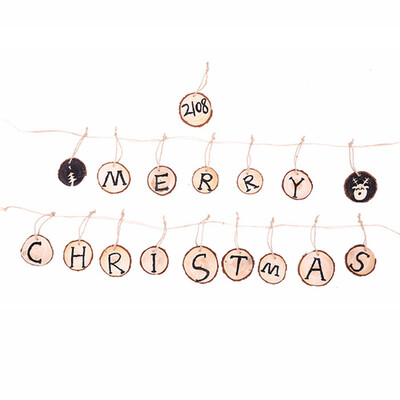 

10Pcs 2020 New Fashion Diy Wood Pendants Christmas Tree Decoration Pendants Creative Painting Wood Crafts