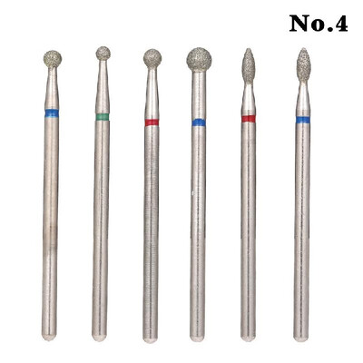 

6pcs Nail Drill Bits Cuticle Cleaner Dust Drill Brush Rotary Polishing Nail Grinding Heads Nail Salon Tools