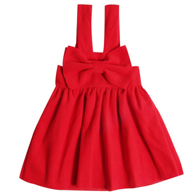 

Infant Baby Girl Red Wedding Party Dress Summer Children Clothing Girls Costume Kid Sleeveless Sundress Bowknot Mini Vest Dress