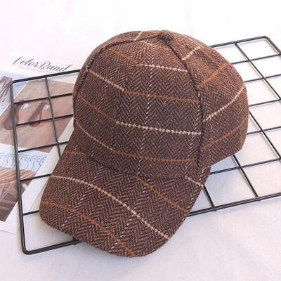 

Autumn&Winter New Thickened Wool Duck Tongue Hat Womens Recreational Ancient Style Baseball Cap Mens Wholesale