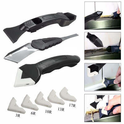 

Siaonvr 3Pcs Silicone Scraper Caulking Grouting Tool Sealant Finishing Cleaning Kit Set