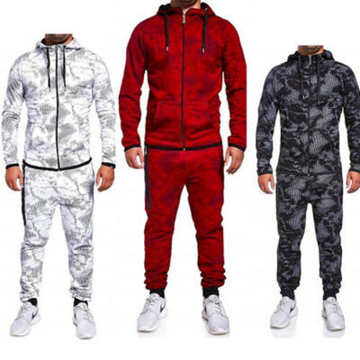 

Autumn Winter Mens Tracksuit Set Hoodie Sweatsuit Slim Fit Top Bottoms Joggers