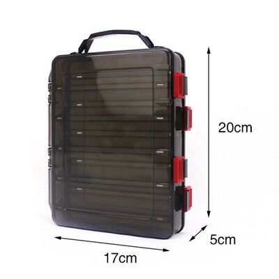 

Double-sided 10-Grid Translucent Baits Storages Boxes 20175CM PP Durable