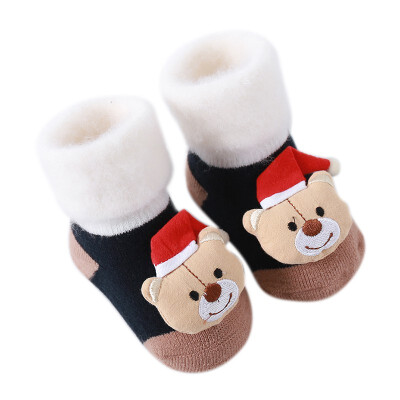 

Boys Girls Infant Toddler Anti-slip Floor Socks Newborn Baby Cartoon Soft Soled Thicken Sock I