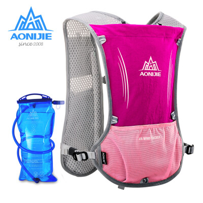 

AONIJIE Reflective Vest Sport Water Bottle Backpack Bag for Running Cycling Clothes Safety Gear with 15L Hydration Bladder