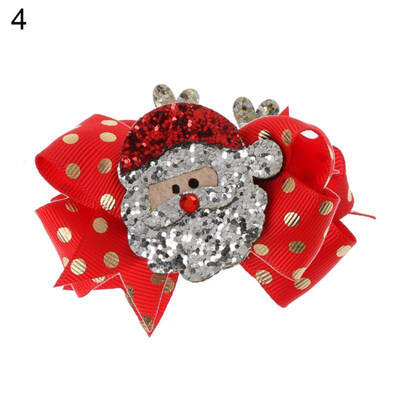 

Baby Girl Christmas Tree Snowman Penguin Hairpin Duckbill Bowknot Hair Clips
