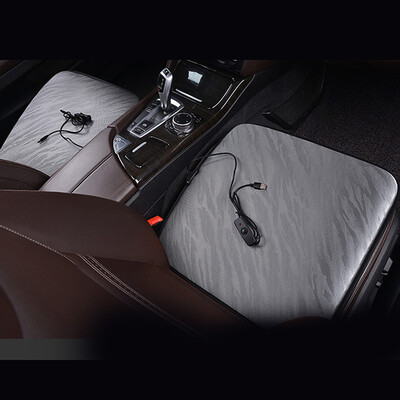 

Car Heating Seat Cushion Heaters Warmer Pad USB 2A Interface Non Slip 12V Decor