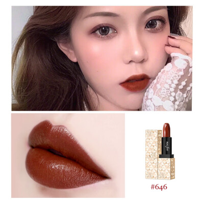 

2019 New Sexy Color Beauty Red Lips Baton Matte Velvet Lip Stick Waterproof Makeup Pigment Brown Nude Matte Lipstick