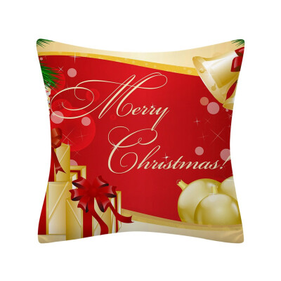 

Siaonvr Christmas Pillow Case Glitter Polyester Sofa Throw Cushion Cover Home Decor