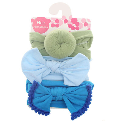 

3 Pcs Baby Girl Bowknot Elastic Headbands Holiday Party Hair Band Headwear Accessories
