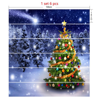 

3D DIY Steps Christmas Tree Removable Stair Sticker Home Decor Patterns Beautiful Christmas Stickers